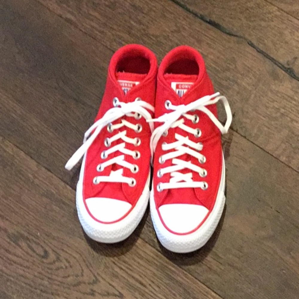 Converse Red and White Sneakers Canvas Classic